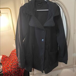 New Look Charcoal Coat with fleece interior and hood